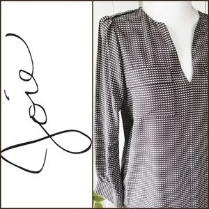 JOIE 100% Silk Pullover Printed Blouse XS.